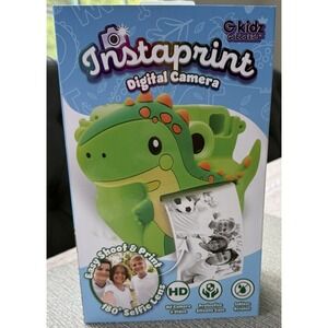 Instaprint Kids Digital Camera HD Dinosaur Case HD 180° Selfie Inkless Printer‎